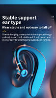 Auriculares Bluetooth Inalámbricos Mono Oreja Con Vida De Batería Ultra Larga Para Negocios Y Móvil Control De Volumen Botón De Vocalismo Dinámico Material PVC ABS Plástico - details 3