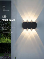 Luz De Pared LED De Aluminio Para Exterior E Interior 4W 6W 8W 10W AC85-265V Blanca Negra Moderna Para Jardín Dormitorio Pasillo - details 0