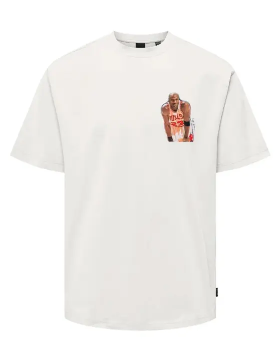 Camiseta Only & Sons 'Jordan Text' Blanco - 1