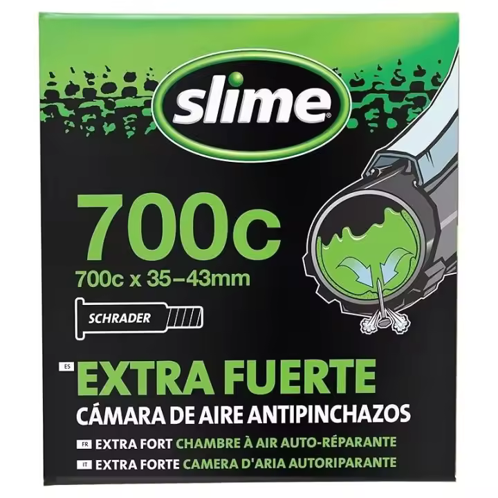 Slime Cámara Antipinchazos Sellante 700C x 35-43mm Válvula Scharder Gorda Bicicleta  SLIME   de ciclismo para bicicleta - 1