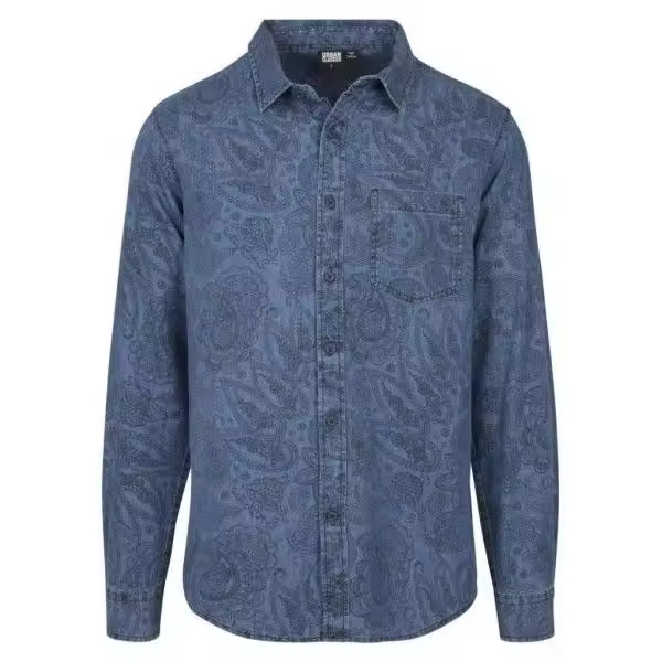 Camisa Urban Classics "2202" Paisley Denim - 1