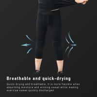 Leggings De Baloncesto Con Protecciones De Rodilla Tallas Para Deporte Entrenamiento Correr Capris Chico Pantalones De Compresión - details 5