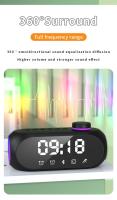 Bluetooth pequeño altavoz luz de la noche altavoz pesado subwoofer portátil mini reloj alarma de Casa escritorio sonido - details 4