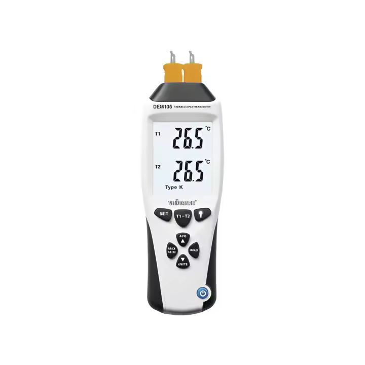 Termómetro Infrarrojo Velleman con Pantalla LCD Doble Entrada para Termopares Tipo K y J - 1