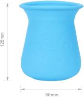 Limpiador de Huellas para Perros  Limpiador Pata Perro Mascota portátil Limpiador Taza de Limpieza para Mascotas para Limpiar Pies Sucios de Mascotas y Perros Gatos Masaje Aseo Sucio Garras (Azul) - details 0