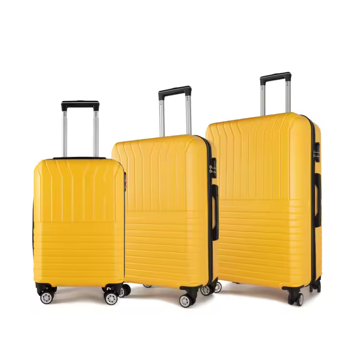 S7 STAR LG57262-LG57269 Juego 3pcs Maletas Rígidas de Viaje, Cabina Maleta ABS Set 3, Maletas ABS  de Viaje con 4 Ruedas Giratorias, Equipaje Resistente Color Puro 20/24/28in, Pack Equipaje Expandible de Moda - 1