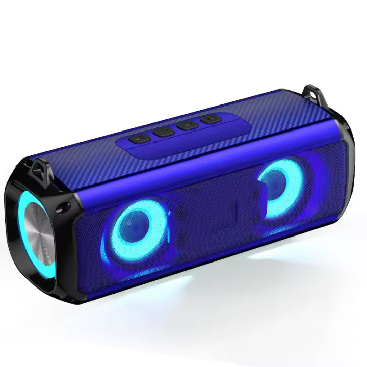 Altavoz portátil con luz LED RGB y Bluetooth 5,0 micrófono EBS-045 integrado soporte de tarjeta TF reproductor de música inalámbrico - 1