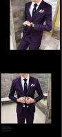 Traje Elegante Para Hombre (Blazer+ Pantalones) Moda Negocios Coreana Ajustado Para Boda Traje Profesional De Gentleman - details 14