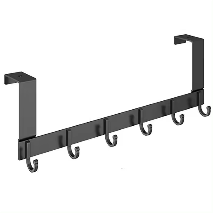 Perchero para Puerta-Perchero para puerta para dormitorio, baño, Cocina, perchero para Puerta, because with 6 Ganchos - 1