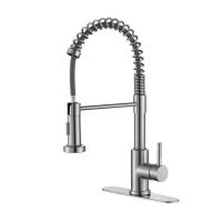 Grifos de cocina de acero inoxidable 304, rotación de 360 ​​grados, grifos de agua fría y caliente, grifos cepillados, varios estilos para elegir - details 13