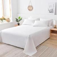 Sábana Individual En Color Blanco Puro Sin Almohadillas Ni Fundas De Almohada Material Lavado Adecuada Para Hoteles Guesthouses Y Uso Doméstico Para Camas Singulares O Dobles - details 12