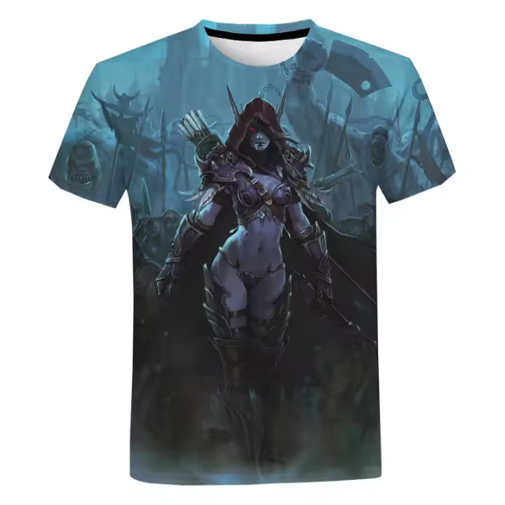 Camiseta De Moda Casual Para Hombre Y Mujer World of Warcraft 3D Printed Harajuku Oversized Tees Tops De Polyester Para El Verano - 1
