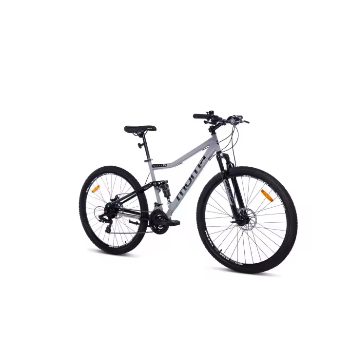 Moma Bikes - VTT 29" - Tout Suspendue - SHIMANO 21 Vitesses - Freins a disques - Gris - 1