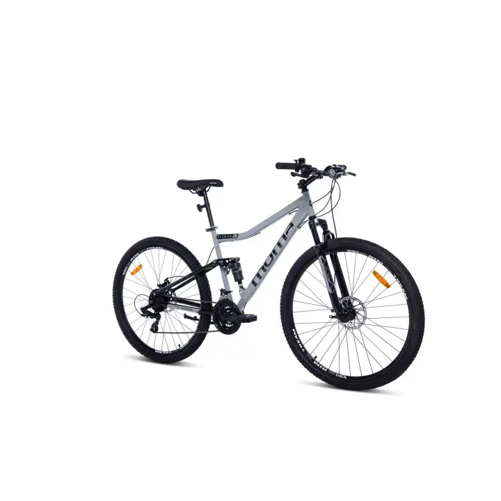 Moma Bikes - VTT 29" - Tout Suspendue - SHIMANO 21 Vitesses - Freins a disques - Gris - 1