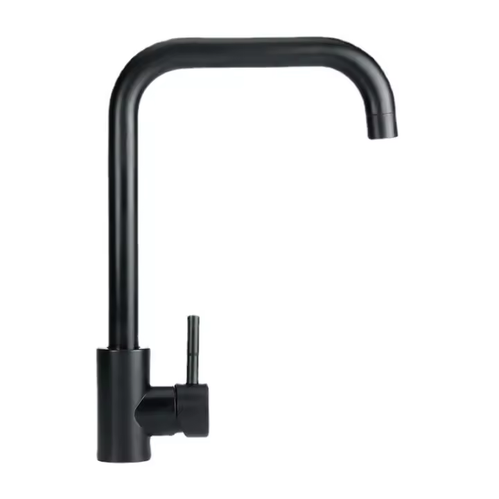 New Black Faucet 304 Stainless Steel Kitchen Sink Rotating Sink 7 Character Faucet Mixer Tap - 1