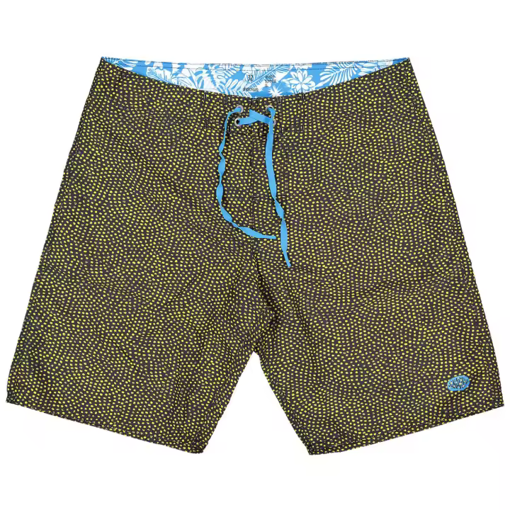 Panareha Boardshort Hombre Poliéster Reciclado TROPEA Negro, Amarillo - 1
