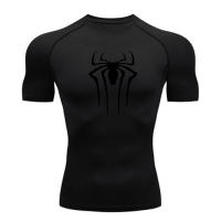 Camiseta De Compresión Para Hombre Con Estampado De Araña Secado Rápido Camiseta Deportiva Transpirable Manga Corta Para Gimnasio Y Correr Primavera Verano Tallas M-3XL - details 9