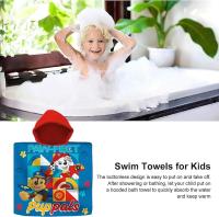 Poncho toalla niños de Paw Patrol 100% algodón , Toalla de Playa Infantil Paw Patrol con Capucha Toalla de Baño Poncho Toalla Poncho para Niñas Niños de 2 a 8 años de 60cm x 60cm, 300gsm - details 0