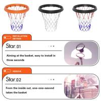Red de baloncesto portátil, red de baloncesto de 18 pulgadas, fácil de instalar, adecuada para aros de baloncesto sin marco, diseño duradero y liviano, adecuada para interiores y exteriores - details 2