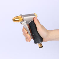 Pistola De Agua Para Jardín De Aluminio Con Cubierta De Goma Alta Presión Fácil De Limpia Para Lavado De Coche Y Uso Doméstico - details 1