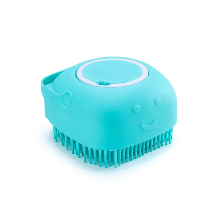 Cepillo De Baño Para Perros De Silicona Cuidado Seguro Y No Tóxico Para Bebés Masajeador De Baño Plástico Apto Para Gatos - 1