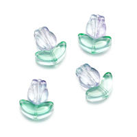 10/20 Sets De Cuentas De Tulipes De Vidrio Con Hojas Espaciadoras Para Creación De Joyas Pulseras Y Collares Accesorios De Manualidades - details 5