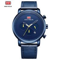 Reloj De Hombre MINI FOCUS Simple Gran Dial Multi-Función Movimiento Calendario Impermeable Correa De Cuero Negro Gris Café - details 7