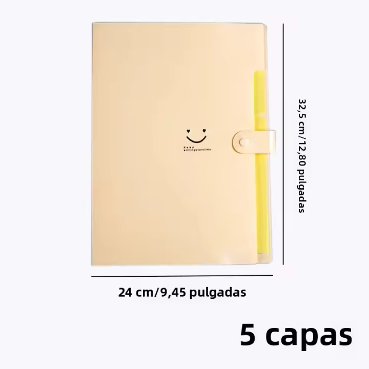 Carpeta De Archivo A4 Con 5 Capas En Colores Macarón Gestor De Documentos Para Estudiantes Escuela Y Oficina Suministros De Papelería - 1