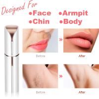1pc Epilador Eléctrico Portátil Para Mujeres USB Remoción De Vello Facial Painless Para Bikini Labios Y Barba - details 1