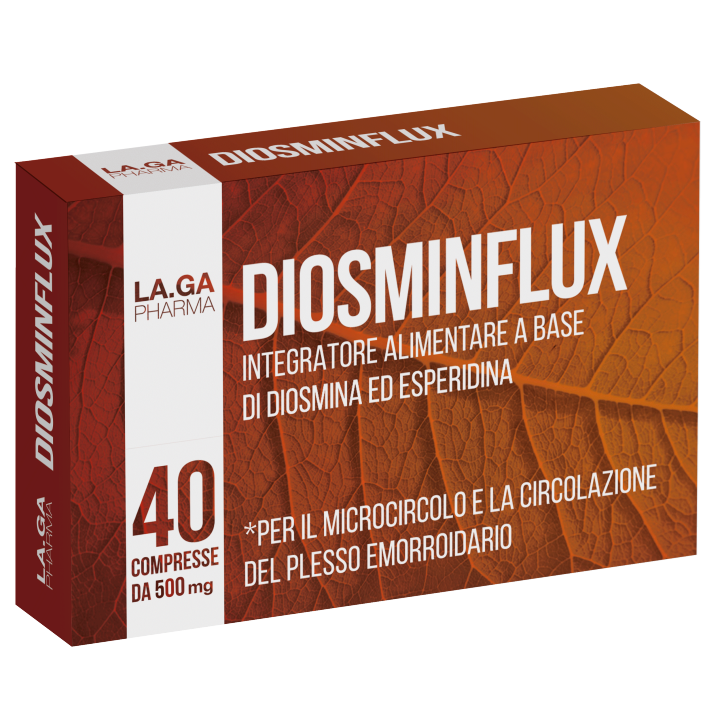 Suplemento de microcirculación con Diosmina y Hesperidina 500 mg. Para venas varicosas, piernas hinchadas y capilares rotos. Con Rusco, Hippocastan, Vite Rossa. 40 tabletas.