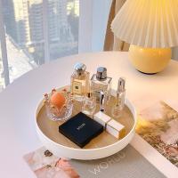 Vajilla De Almacenamiento Redonda Nórdica De Madera Para El Hogar Decoración De Escritorio Joyería Perfume Cosméticos Llaves Placa De Madera Para El Hogar - details 1