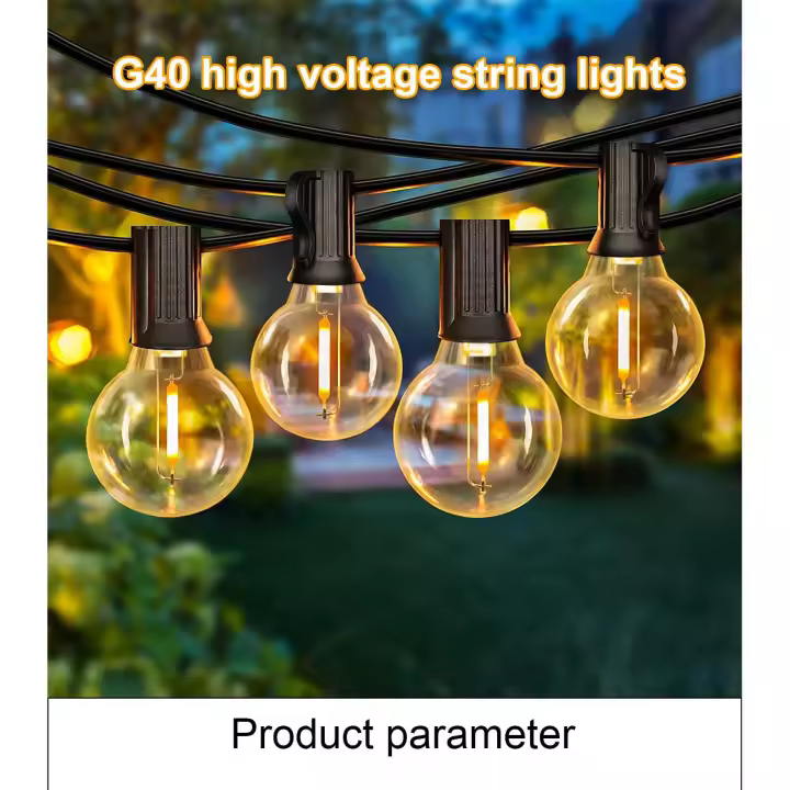 SOMY Guirnaldas de Luces Solares para Exteriores, 7,62 M Blanco Cálido Guirnaldas de Luces Solares para Exteriores con Bombilla 25+1 G40 Inastillable, Guirnaldas de Luces Solares Impermeables para Jardín Fiesta Balcón Luces de Hadas al Aire Libre - 1