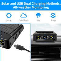 Alarma De Presión De Neumáticos Para Coche Con Pantalla Digital Colorida Y 4 Sensores Externos Impermeables Sistema De Monitoreo De Presión De Neumáticos Solar TPMS - details 6