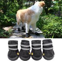 Zapatos para Perros protectores de Patas, 4 unidades, transables para Perros with Suela antideslizante, cierre de Velcro reflectante ajustable, BOTAS para Perros medianos y grandes (Negro, XL) - details 3