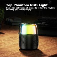 QERE Altavoz Bluetooth HF55 con Audio hi-res de 20W, inalámbrico, HiFi, portátil, IPX5, resistente al agua, múltiples modos de conexión,12 tipos de luces de color con modos LED de 360 ° - details 5