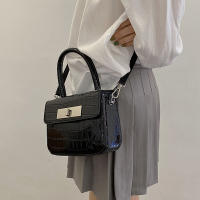 Bolso Cuadrado Pequeño Para Mujer Con Patrón De Cocodrilo Moda Versátil De Alta Gama Bolso De Mano De Hombro Y Cruzado - details 8