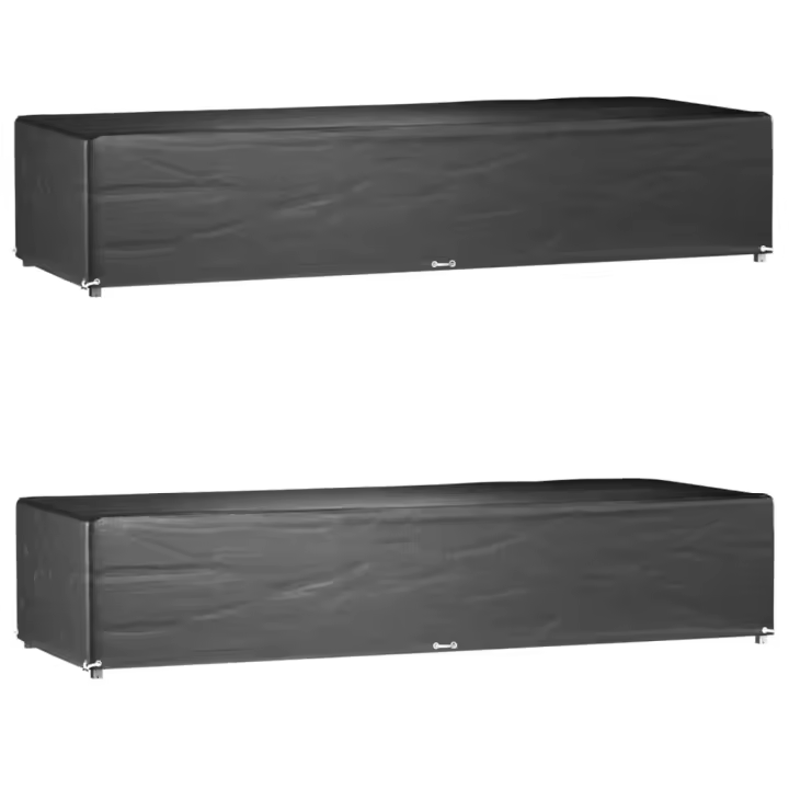 vidaXL Fundas para tumbonas 2 uds 12 ojales polietileno en dimensiones 205x75x40 cm/205x75x40/70 cm/200x65x35/60 cm - 1