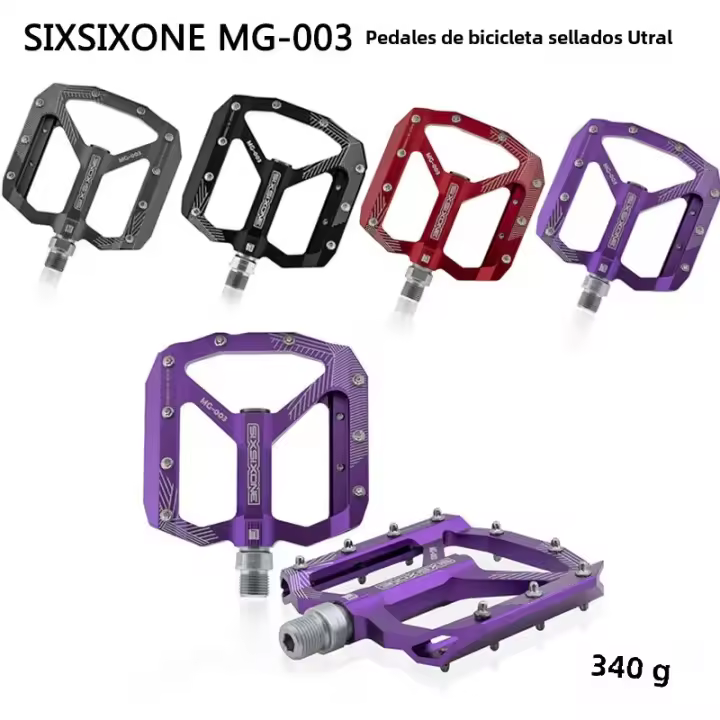 Pedal De Bicicleta De Montaña SIXSIXONE MG-003 Aluminio Aleación Con Rodamientos Sellados Plata Tamaño Ultraligero Para Bicicletas De Montaña - 1