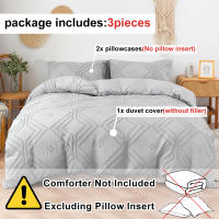 Funda De Edredón Tejida 3pcs 100% Microfibra Cama Ropa De Cama Conjunto Suave Para Todas Las Estaciones Amigable Con La Piel - details 6