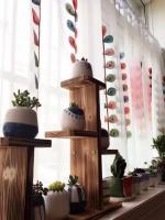 Cortinas De Voile Semitranslúcidas Con Bordado De Cuatro Colores Para Cocina Estilo Japonés Y Coreano Panel Sola Material Poliéster - details 1