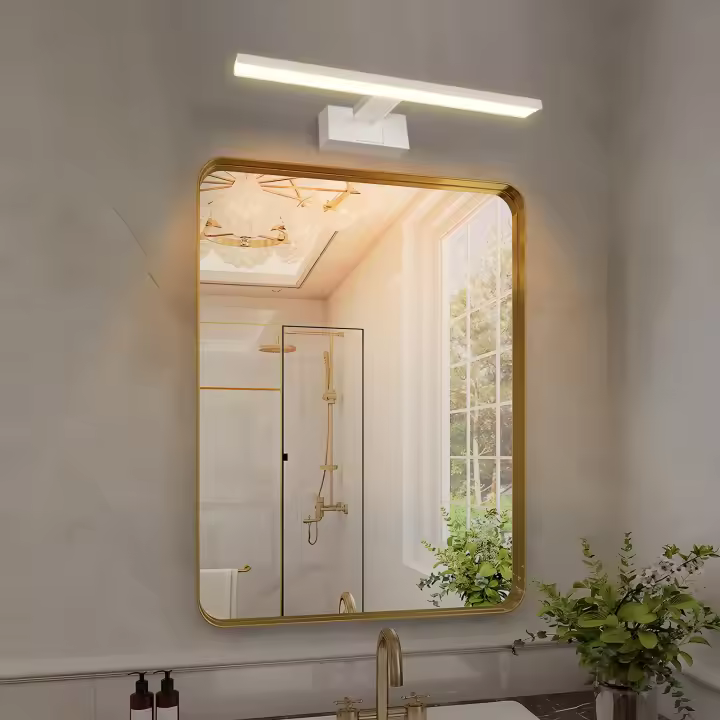 Aigostar Lámpara LED de Espejo 40cm 8W 560LM Lámpara de Baño Amarillo Cálido 4000K Lámpara LED de Pared IP44 230V Luz de Espejo de Baño de Apliques Espejo de Baño - 1