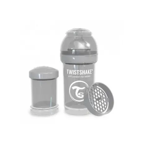 Twistshake Biberón Pastel Gris 180ml - 1