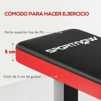 SPORTNOW Banco de Pesas Banco de Musculación Carga 300 kg Banco de Abdominales para Entrenamiento de Cuerpo Completo en Casa Gimnasio Negro - details 4