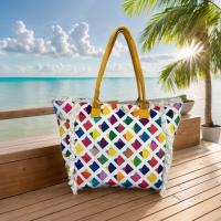 MEJORADA Tote Bag Grande - Bolso de Playa con Flecos, Estilo Bohemio y Colorido, Tamaño 55x35x20cm, Ideal para Playa, Compras y Uso Diario - details 6