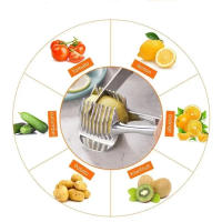 Cortador De Frutas Mano Portátil De Acero Inoxidable Para Naranja Limón Tomate Cebolla Herramienta De Cocina Cortador De Accesorios - details 5