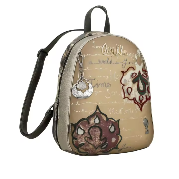 Mochila de mujer Manifesto - Anekke Real - Tamaño mediano - Compartimento principal con cierre de cremallera - Bolsillo exterior trasero - Asas regulables - Ref. 41715-293 - Mide 24 x 30 x 13 cm - 1