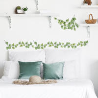 Pegatina De Pared Decorativa Verde Fresco Pequeña Hojas Para Dormitorio Sala De Estar Porche Hogar Autoadhesiva Estilo Pastoral - details 3