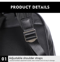 Mochila De Cuero Genuino 100% Para Hombres Moda Natural Negocios Lujo Con Capacidad Para Portátil De 15.6 Pulgadas Bolsa Escolar Para Estudiantes Y Chicos - details 17
