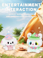 Bloques De Construcción Micro Partícula Serie Animal De Fiesta Pingüino Giraffa Juguete De Puzzle De Artesanía Para Escritorio Ornamento Educativo Para Niños - details 0