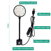 Lámpara LED para Acuario con Brazo Flexible – Luz para Pecera de 6W con Puerto USB, Protección Ocular y Clip de Montaje, Ideal para Plantas y Peces - details 2
